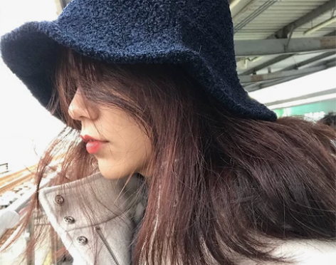 Sogo日系原宿风绒毛呢纯色百搭渔夫帽女潮...