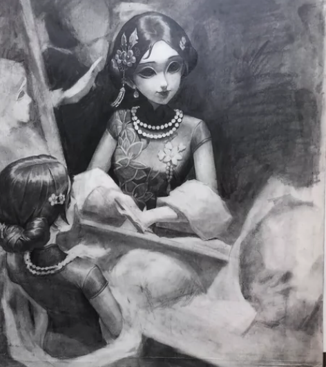 第五人格十三娘素描8k作品 感兴趣的话点“...