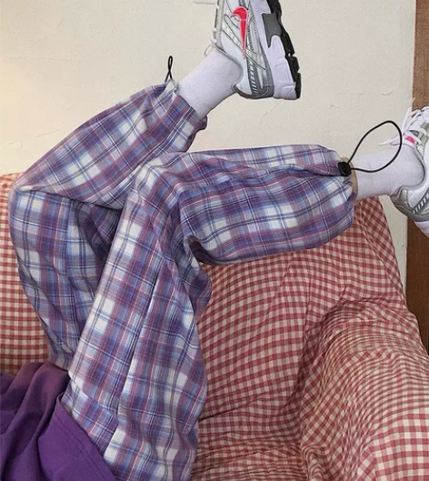 CCKOK自制 裤子女2020秋冬复古高腰...