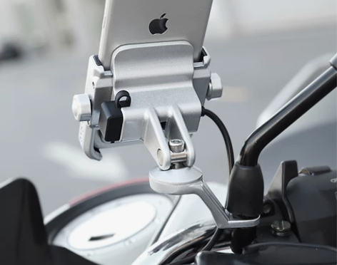 摩多狼摩托车手机支架自行车充电铝合金外卖骑...