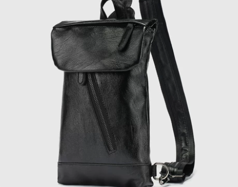 简约男士小包新款皮质单肩包时尚街头ipad...