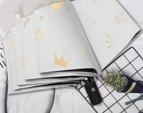 晴雨两用小熊雨伞自动伞爱心卡通伞防晒防紫外...