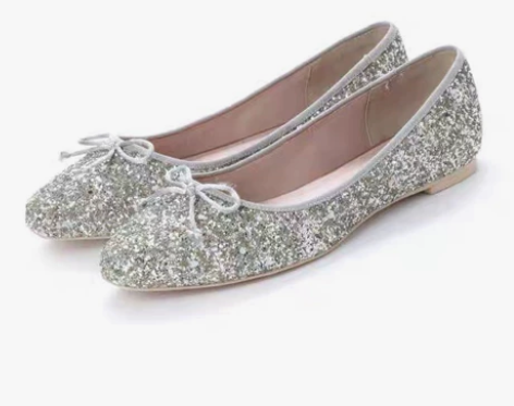 日系 单鞋 平底鞋 日单女鞋 亮晶晶闪闪b...