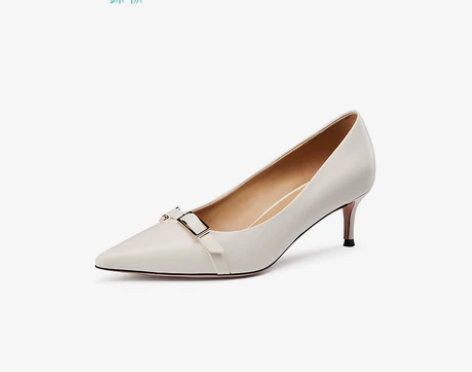 蹀愫秋尖头细跟通勤编辑鞋低帮鞋女浅口单鞋T...