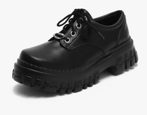 delias厚底小皮鞋女玛丽珍鞋日系矮子乐...