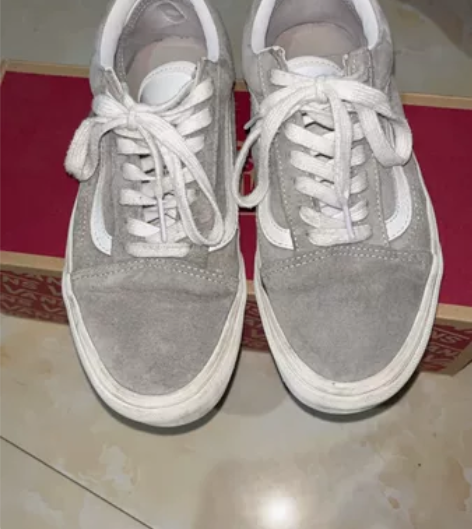 vans 万斯灰色帆布鞋37码八成新正品 ...