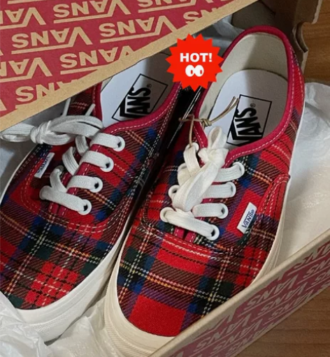 Vans万斯红色格纹Vans安纳海姆X P...