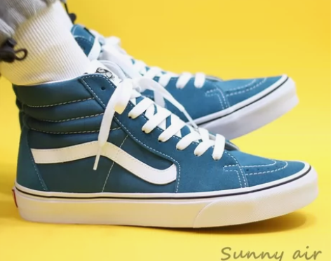 VANS正品蓝色高帮SK8-HI帆布休闲板...