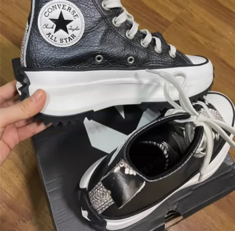 收一双全新匡威蛇纹厚底36码，带价来宝子 ...