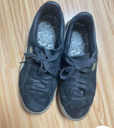 彪马低帮板鞋 女鞋 黑白色 39码数 好搭...