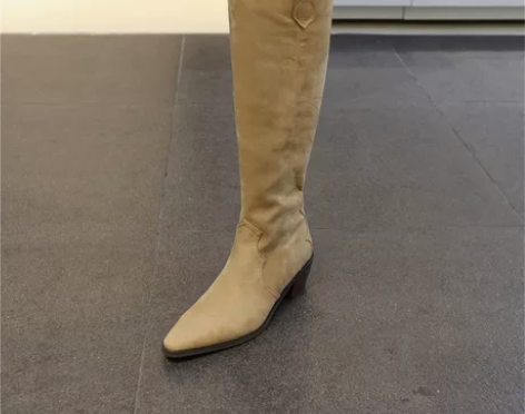 韩国东大门2019秋季新款尖头方跟复古套筒...