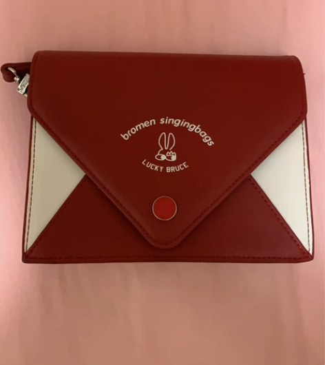 不莱攻信封包 全新 没有背过 酒红色，小巧...