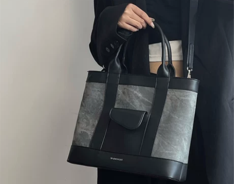 大容量托特包包女2022新款小众扎染拼接手...