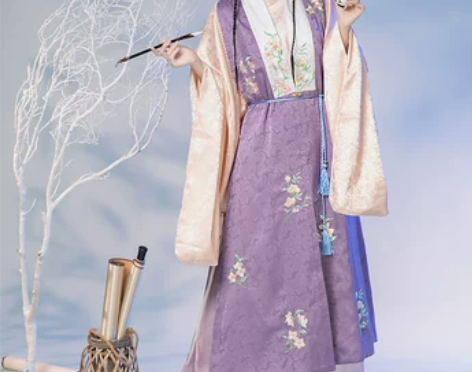 柒邑原创汉服女【西楼月】明制立领长袄比甲马...