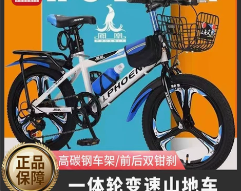 99成新凤凰儿童自行车，外包装那层膜都还在...