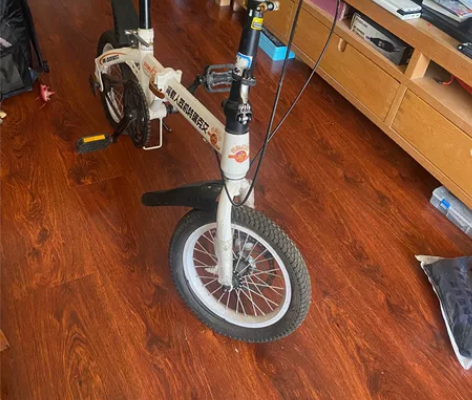 折叠自行车，双碟刹车，成色新，保护膜还没拆...