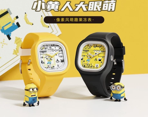 正港ZGOx小黄人手表女高颜值防水夜光儿童...