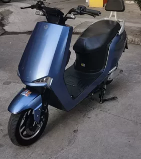 台铃电动车小龟款72伏蓝色，简约大气。脚踏...