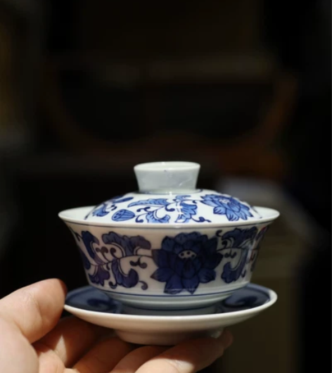 以前的青花老茶碗（限时优惠) 高温烧制，瓷...