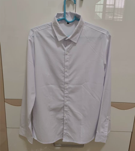 男士全新长袖衬衫 颜色：白色 尺码：3XL