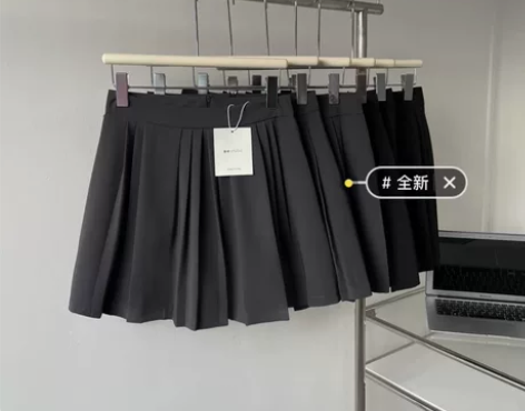 高腰a字半身裙防走光显瘦美式休闲短裙子灰色...