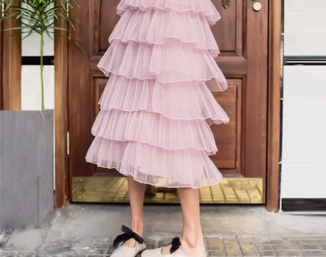 网纱半身裙女中长款2018春装超仙纱裙层层...