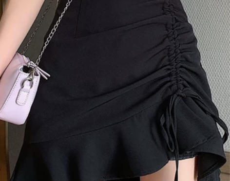 大码半身裙胖MM夏季女设计感不规则显瘦包臀...