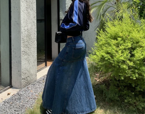 LEIYU牛仔半身裙女秋季2022新款欧美...