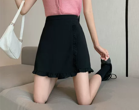 夏季新款大码鱼尾裙胖mm高腰半身裙修身荷叶...