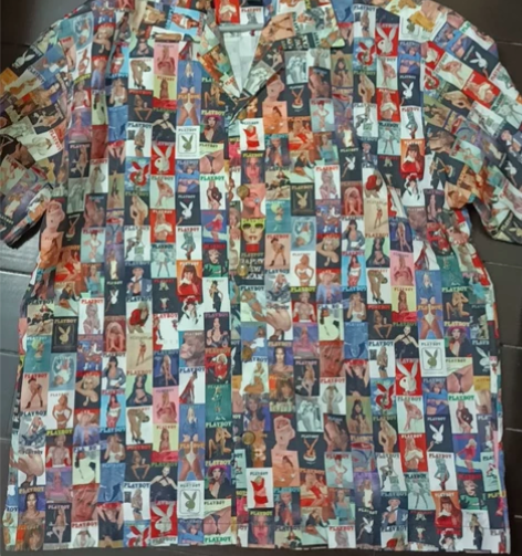 Playboy花花公子短袖衬衫L码vint...