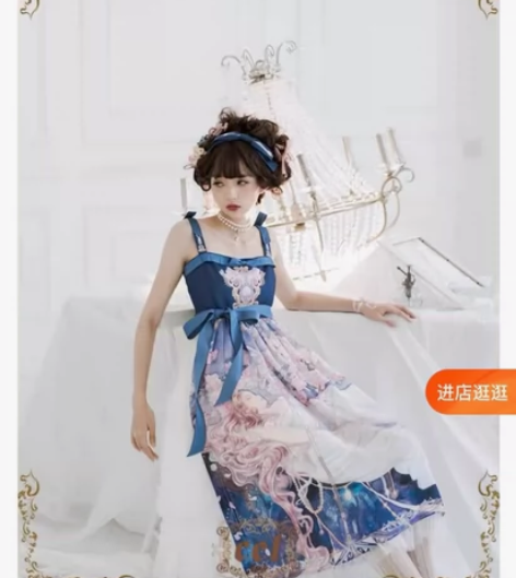 CEL洋装设计Lolita洋装睡美人网纱侧...