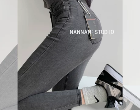 炒鸡美 秋冬翘臀弹力牛仔裤女高腰提臀紧身显...