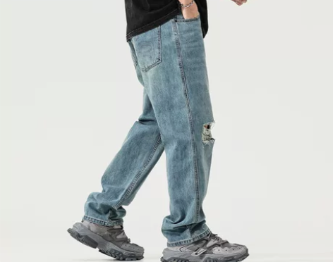 SDJN2023美式破洞高街vibe牛仔