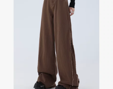 【双12价】高腰阔腿牛仔裤女秋冬2022新...