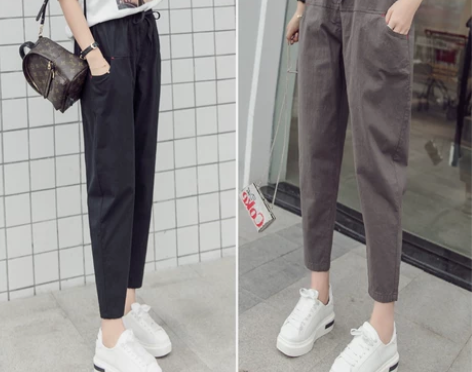 【国潮价】裤子女2019新款夏季女裤宽松薄...
