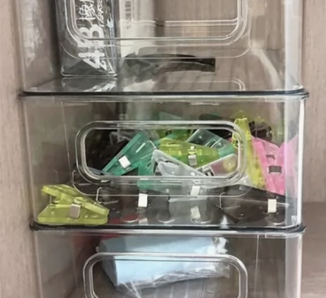 【特价】桌面收纳盒透明可叠加大容量化妆品文...