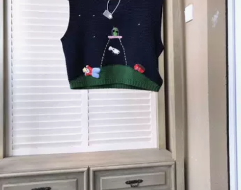 LAO JIANG 外星人印花无袖背心女夏...