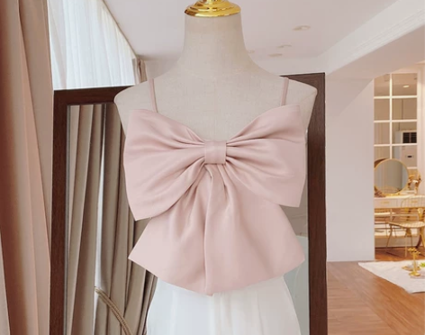 2021款甜美气质性感蝴蝶结背心百搭小个子...