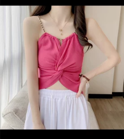 冰丝性感镂空小吊带背心女夏装2022夏季新...