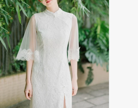 [朝花夕拾]新式年轻款民国短款少女改良旗袍...