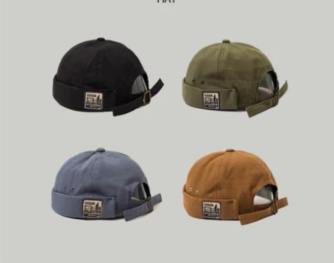 miki hat新款无檐瓜皮帽地主帽街头潮...