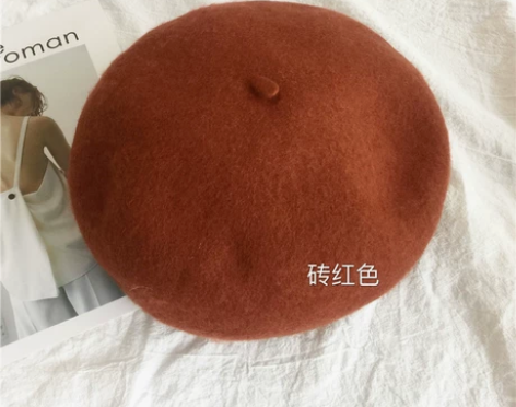店主自留！秋冬必入 ！温暖气质全羊毛贝雷帽...