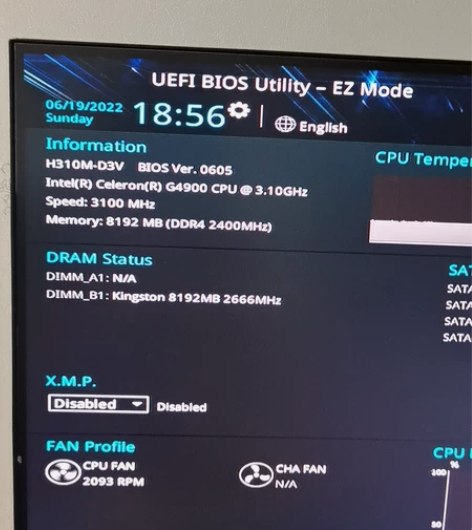 华硕H310M主板的台式机低价转让，内存8...