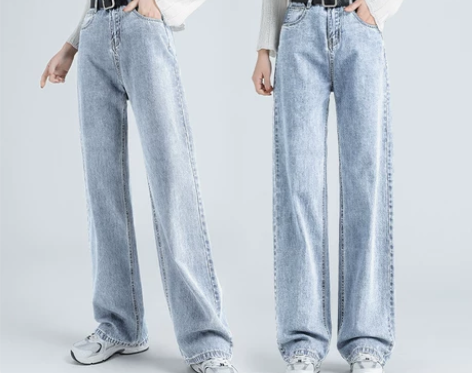 清宿舍高腰阔腿裤女宽松2021年春秋新款垂...