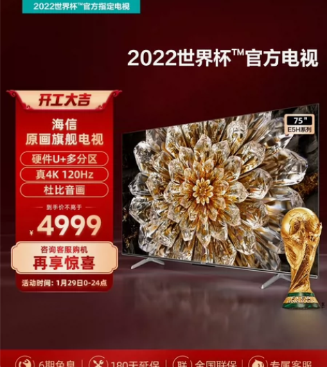 海信 75E5H 75英寸原画旗舰电视机 ...