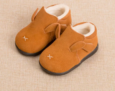 宝宝学步鞋加绒保暖真羊皮翻毛皮软底鞋 颜色...