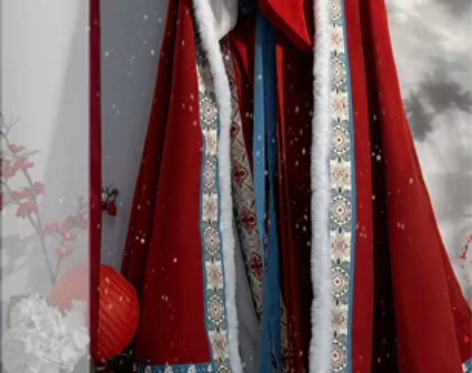 仙楚姬原创汉服女【出塞】直裾魏晋斗篷秋冬日...