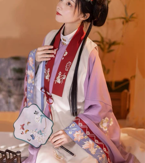 桔屿原创汉服女【凡尘赋】明制立领长袄比甲齐...