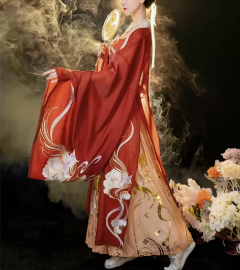 【全套】洛月|如梦霓裳原创汉服唐制红色诃子...