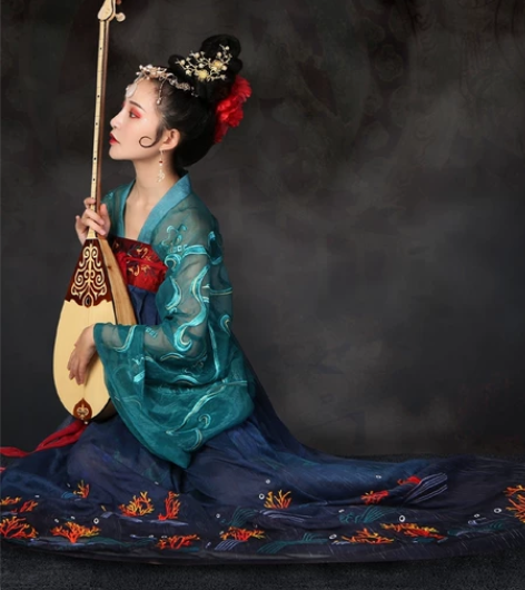 都城南庄汉服 觅海记 齐胸襦裙绣花印花下裙...